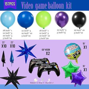 Kit de guirlande de ballons sur le <span class=keywords><strong>thème</strong></span> des <span class=keywords><strong>jeux</strong></span> <span class=keywords><strong>vidéo</strong></span> avec poignée Ballon étoile en mylar pour décorations de fête d'<span class=keywords><strong>anniversaire</strong></span> sur le <span class=keywords><strong>thème</strong></span> des <span class=keywords><strong>jeux</strong></span> <span class=keywords><strong>vidéo</strong></span> - Product Image 2