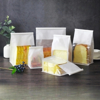 Sac en papier kraft de qualité alimentaire avec fenêtre transparente, imprimé en gravure, biodégradable, pour le pain, les croissants, les produits roulés, thermoscellable