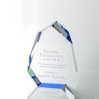 Trophée en acrylique noble gravé sur mesure pour la reconnaissance de l'excellence mondiale, cadeau d'entreprise, prix