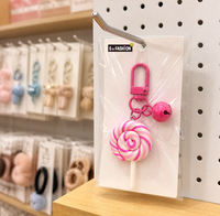 Porte-clés en résine personnalisé en forme de sucette, breloque de sac, logo personnalisé, emballage couleur, OEM ODM, accessoire de mode, vente en gros