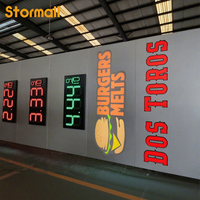Panneau publicitaire LED rectangulaire sur pied Stormall personnalisé pour extérieur, haute luminosité 5000 lumens, étanche IP65, en alliage d'aluminium