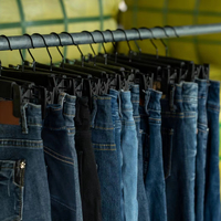 WS22 Jeans Skinny en Denim d'Occasion pour Femme, Tendance Estivale, Vente en Gros, Marque Chinoise Ldxq