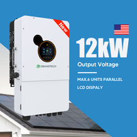 Convertisseur solaire 12000w, convertisseurs solaires hybrides hors réseau 3kw 5kw 8kw 10kw 12kw 48v, ensemble de convertisseurs solaires hybrides à phase fractionnée