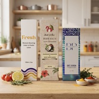 Boîte en carton rectangulaire blanche auto-élevante écologique personnalisée avec dorure à chaud et impression offset pour cadeaux cosmétiques et artisanat