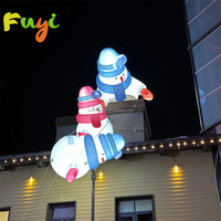 Décoration de Noël géante gonflable personnalisée Fuyi pour toit et affichage commercial