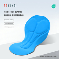 Coussin de cyclisme respirant, écologique, à séchage rapide, en tissu Spandex/Nylon, pour hommes, rembourrage de cyclisme haute densité, coussinets en chamois sans couture