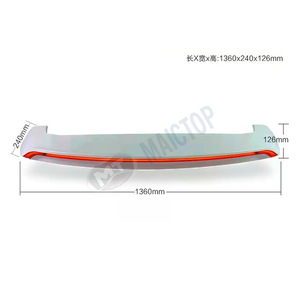 Alerón trasero blanco para 4Runner con luces, compatible con modelos 2010-2021. - Product Image 4