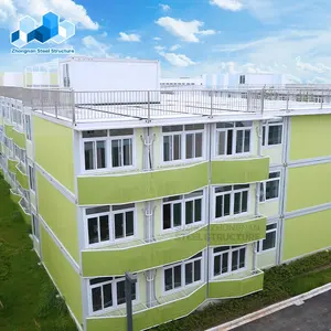 Zhongnan Detachable 20ft Prefabricated Mobile Accommodation School Hospital Hotel Dormitory 2 3 4 Story Tiny Container House