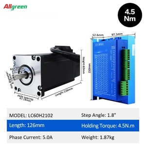 Moteur pas à pas en boucle fermée Allgreen 2 phases Nema24 2,8 Nm/4,5 Nm/4,8 Nm/5,5 Nm sans frein avec encodeur 1000 PPR - Product Image 3
