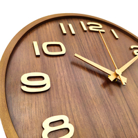 Schlafzimmer- und Wohnzimmerdekoration Quarz Digital Nadelanzeige Antikes Modernes Design Geräuschlose Runde Wanduhr