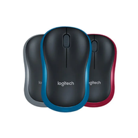 Logitech M185 Souris sans fil Souris de bureau Souris symétrique bord bleu noir avec récepteur 2.4G