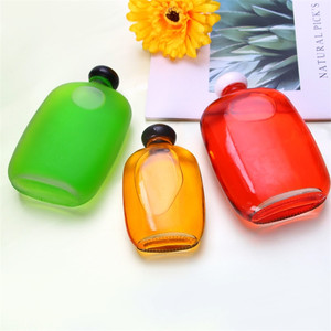 350ml phẳng vuông rõ ràng hoặc mờ thủy tinh cà phê rượu vang chai nước giải khát với vỏ nhôm - Product Image 4