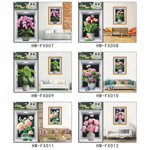 Vendita calda di adesivi murali per <span class=keywords><strong>fiori</strong></span> e piante 3D cornici per foto soggiorno divani sfondo decorazioni murali adesivi autoadesivi - Product Image 2