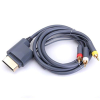 Câble adaptateur audio vidéo composite 3 RCA stéréo HD TV pour console de jeu Microsoft XBOX360 Xbox 360, 1,8 m/6 pieds