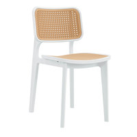 Chaise en polypropylène durable empilable avec dossier perforé, chaise de salle à manger en plastique, chaise d'extérieur en PP