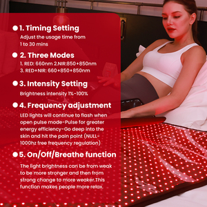 IDEATHERAPY OEM Kunden spezifisches Logo Rot Nahinfrarot-Lichttherapie-Pad Spa-Decke Schlafsack Bett Ganzkörper matte