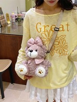 Sac à dos en peluche ours en peluche mignon, sac multi-usages adorable, sac à dos décontracté polyvalent pour filles