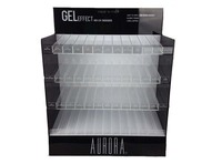 Einzelhandelsgeschäft 4-stufiger Acryl-Nagellack-Ausstellungsschrank Kundenspezifisches Plexiglas-Lippenstift-Display-Rack