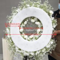 DKB Nouvelle couronne artisanale printemps/été pour la Saint-Valentin, 45 cm, artificielle, pour mariages en extérieur/intérieur