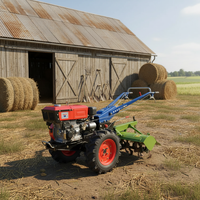 Tracteur diesel robuste de 8 à 32 CV avec transmission par engrenages, motoculteur 2 roues motrices pour usage agricole, équipement agricole multifonctionnel