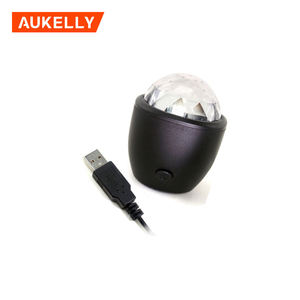 Boule disco <span class=keywords><strong>multicolore</strong></span> 3W alimentée par USB, lumières magiques pour fête d'anniversaire, concert, mini lumières de scène - Product Image 6