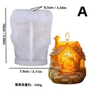 Moule à bougie en silicone écologique pour bougies parfumées en forme de maison - Résistant à la chaleur, facile à démouler, compatible lave-vaisselle et four