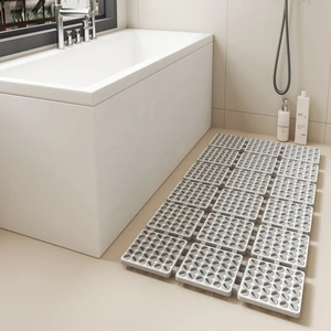 Hiện đại trang trí Rắn màu nhựa PP + TPE tầng Mat thời trang Nhanh chóng làm khô Non-Slip tắm tắm mat - Product Image 3