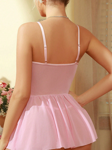 ชุดชั้นในผ้าลูกไม้ตาข่ายละลายน้ำได้ชุดกระโปรงสั้นสุดเซ็กซี่และชุดนอนผ้าทอ - Product Image 2