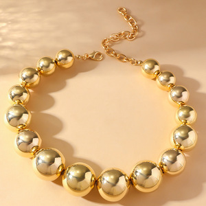 قلادة أوروبية أمريكية عصرية مبالغ فيها على طراز البانك، سلسلة عظم الترقوة، قلادة هندسية من الخرز والسبائك للنساء، هدية للذكرى السنوية - Product Image 4