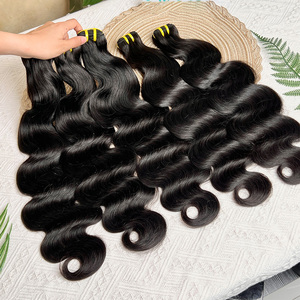 Bán buôn chưa qua chế biến nguyên liệu cơ thể Trinh Nữ sóng phần mở rộng tóc con người bó, 10A 12A lớp biểu bì phù hợp tóc VIỆT Nhà cung cấp - Product Image 3