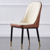 Chaise de salle à manger en cuir PU Milano de luxe, chaise de café moderne, meubles de maison Mingshuai, vente chaude 2025