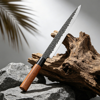 Couteaux à pain Meiji très vendus, couteau à sashimi et sushi, acier 3cr13 écologique avec manche en bois de rose et nylon, épaisseur 3 mm