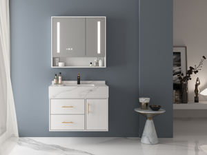 Vanity <strong>Bathroom</strong> Chinese <strong>Ready</strong> <strong>Made</strong> <strong>Bathroom</strong> Equipment Plywood Wall Hung Floating Vanity <strong>Bathroom</strong> Cabinet Sink - Product Image 3