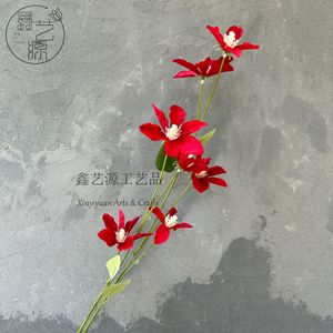 Fleurs artificielles de clématite Xinyiyuan, branche unique en soie, décorations de mariage, vigne artificielle faite à la main - Product Image 3