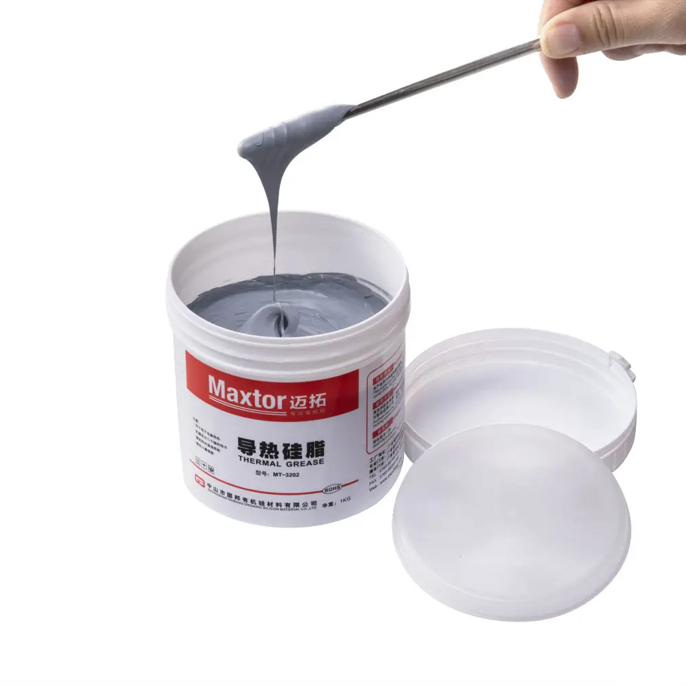 LED heat sink grey silicon thermal conductive grease paste compound MT3202 LED light heat sink thermal grease
