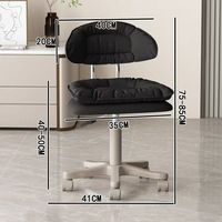 Chaise roulante professionnelle de luxe en cuir avec roulettes, tabouret de manucure portable, combo pour salon de coiffure, pour salons de manucure