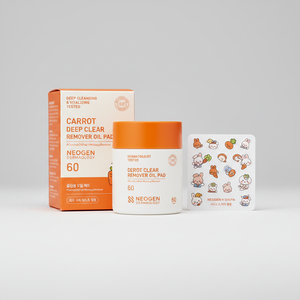 SHUYA & TOYA Edition Neogen Dermalogy Zanahoria Deep Clear Remover 60 hojas Almohadilla de algodón de buena calidad - Product Image 2