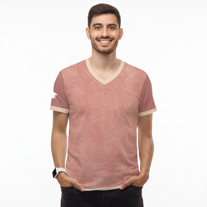 T-shirts pour hommes en coton 100% - Coupe ample respirante à col en V - Logo imprimé personnalisé - Marque privée - Vêtements d'été - Product Image 1