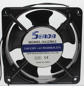 Ventilador Industrial Seada SA1238A1, 110/120V CA, 0.25A, 2 Cables, 120x120x38mm - Product Image 1