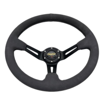 Volant de jeu universel de simulation de course en daim gris 14 pouces 95MM