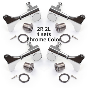 Màu Đen Và Chrome <span class=keywords><strong>2</strong></span> Bên Phải Và <span class=keywords><strong>2</strong></span> Trái Diecast Điện Bass Máy Đầu Phím Bộ Chỉnh Thiết Lập Bass Guitar Điều Chỉnh Pegs - Product Image 6