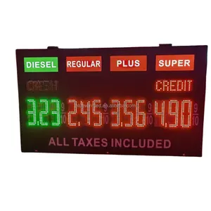 Outdoor Led Display Panel Price For Gas Station With RF Remote Control