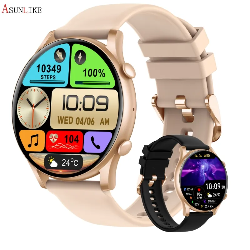 Jam tangan pintar Amoled Fashion, arloji cerdas L52 Pro BT panggilan 100 + mode olahraga daya tahan kuat perangkat dapat dipakai pemutar musik X82pro