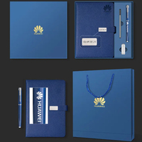 Ensemble cadeau d'entreprise : carnet en cuir PU A5 avec logo personnalisé, stylo et clé USB
