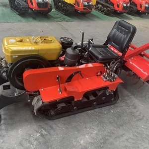 CE Approved Rotary Tiller Crawler Diesel Power Tiller Work In Farm