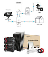 Système d'énergie solaire hybride hors réseau de 20kW, excellente qualité pour la maison, Use-10KW lithium-ion, plomb-acide, montage sur le toit.