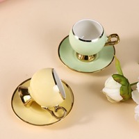 Ensemble tasse et soucoupe à café en céramique de grande valeur esthétique, style nordique minimaliste, luxe léger, 100 ml, Phnom Penh, pour le thé de l'après-midi, cadeau pour la maison