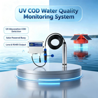 Capteur de qualité de l'eau LoRaWAN à absorption UV, transmetteur RS485 pour station de surveillance de l'eau flottante à énergie solaire