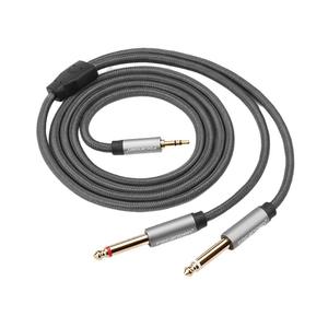 Cable de Audio Trenzado Focanden de 3.5mm a Doble 6.5mm Macho-Macho, Chapado en Oro y Blindado para Audio y Video - Product Image 4
