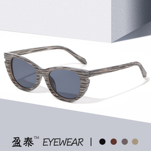 Lunettes de soleil œil de chat Yingtai, monture grise, verres PC, unisexe, protection UV400, style tendance - Product Image 1